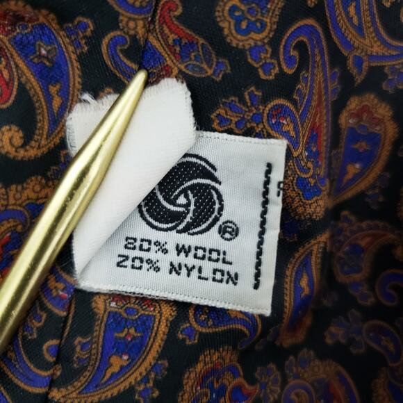 Vintage 80s Braefair Wool Pea Coat Overcoat Union Made in USA Double Breast 10 L - Picture 12 of 12